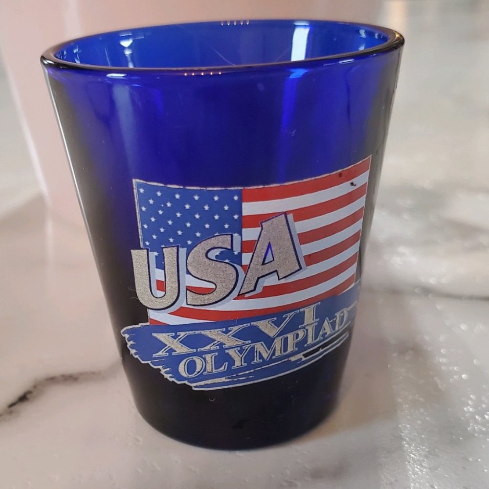 Olympics Shot Glass USA XXVI Olympiad Atlanta Games 1996